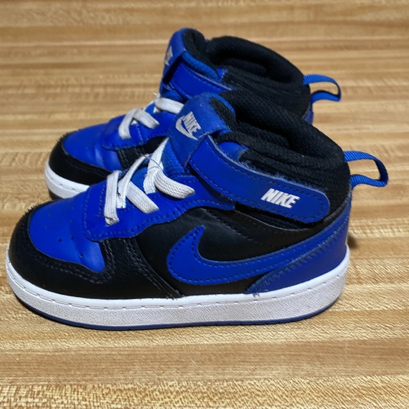 Nike Court Borough Mid 2 White/Royal/Black size 8c - Picture 3 of 6